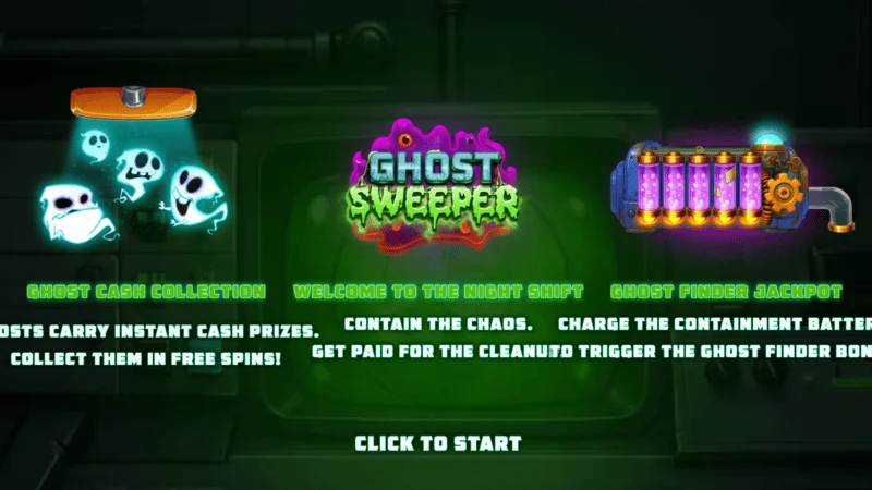 Ghost Sweeper - menu utama sebelum memulakan sesi